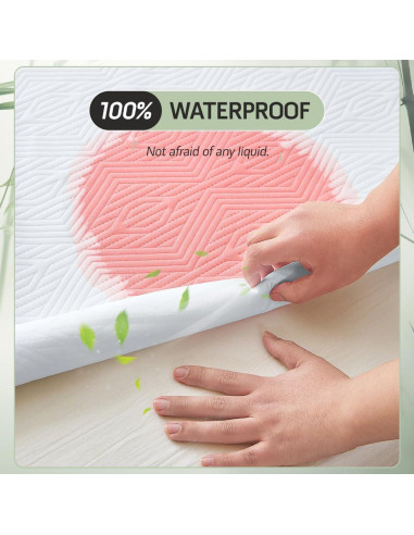 Protector de Colchón Secgo Completo Impermeable 100% Rayón Bambú