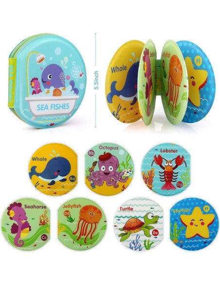 Juguetes de baño educativos Growsland - Libros no tóxicos 3 pcs Juguetes de baño educativos Growsland - Libros no tóxicos 3 pcs