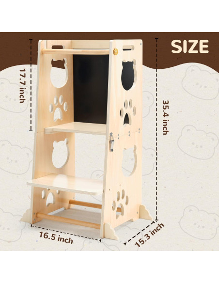 Escalón Plegable FOBIG para Niños con Pizarra y Barandilla Escalón Plegable FOBIG para Niños con Pizarra y Barandilla