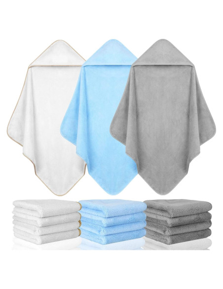 Conjunto de Toallas de Baño con Capucha Moukeren 15 Pcs Conjunto de Toallas de Baño con Capucha Moukeren 15 Pcs