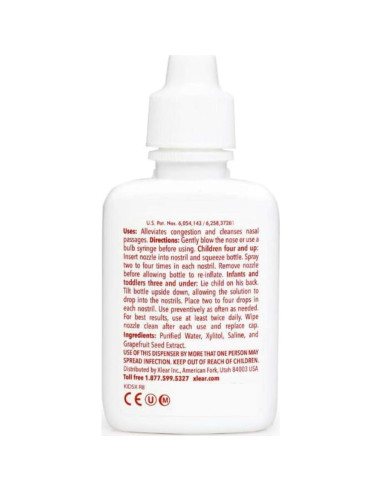 Spray Nasal Salino Natural Xlear con Xilitol para Niños 12 Pack