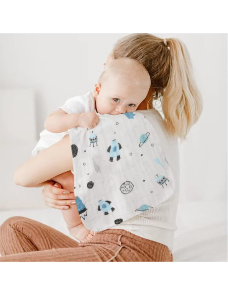 Paños de Eructo para Bebés Norinori 6 Pack 100% Algodón Paños de Eructo para Bebés Norinori 6 Pack 100% Algodón