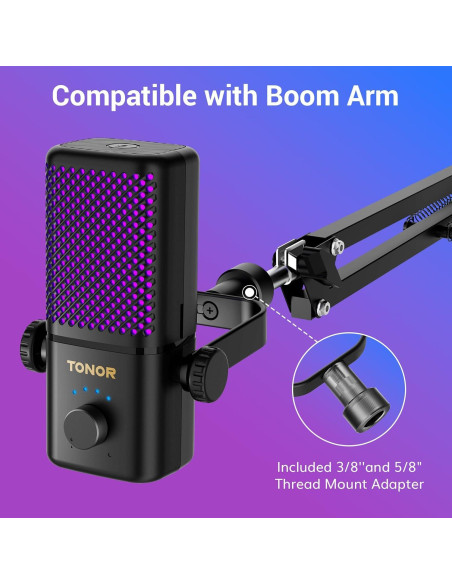 Micrófono Inalámbrico TONOR TCX3 Flow RGB para Juegos Micrófono Inalámbrico TONOR TCX3 Flow RGB para Juegos