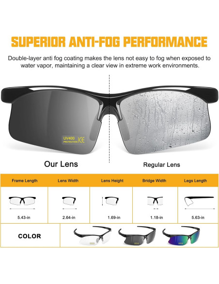 Paquete de 12 Gafas de Seguridad Antivaho OXG - Protección UV400 Paquete de 12 Gafas de Seguridad Antivaho OXG - Protección UV400