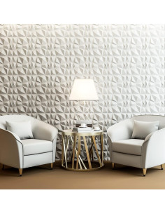 Paneles de Pared Decorativos Art3d 33 Unidades PVC Blanco 30.48cm 2