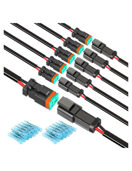 Conectores Eléctricos Nilight 2 Pines DT 16AWG Impermeables Conectores Eléctricos Nilight 2 Pines DT 16AWG Impermeables