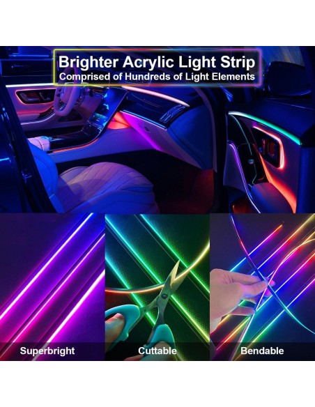 Luces LED interiores HUNOGRU TPY17 22 en 1 RGB para auto Luces LED interiores HUNOGRU TPY17 22 en 1 RGB para auto