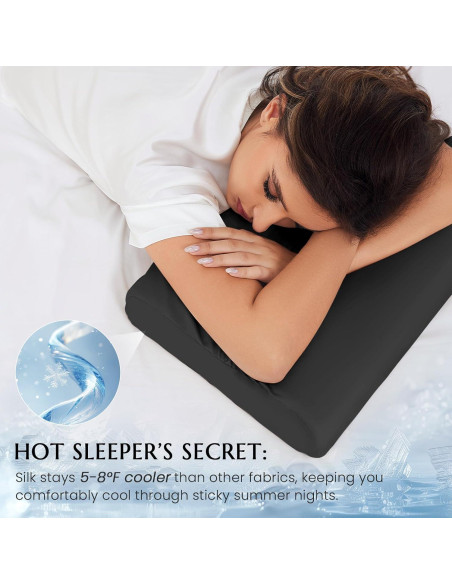 Funda de Almohada de Seda THXSILK 50.8x30.5cm Negro Funda de Almohada de Seda THXSILK 50.8x30.5cm Negro
