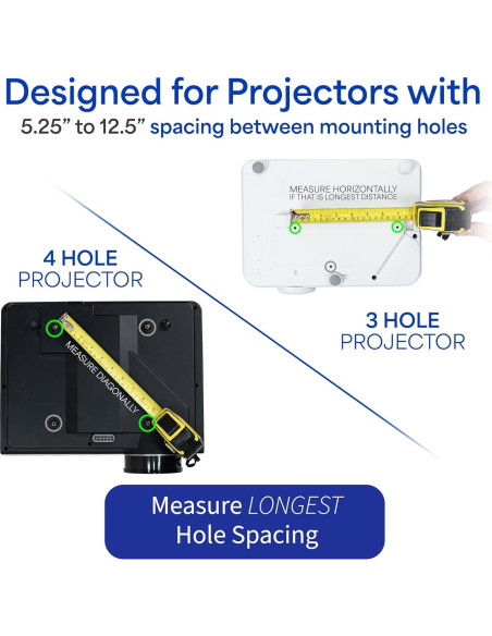 Soporte de Proyector Universal VIVO MOUNT-VP06W Ajustable Blanco Soporte de Proyector Universal VIVO MOUNT-VP06W Ajustable Blanco