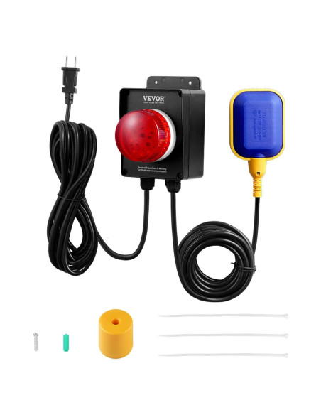 Sensor de Nivel de Agua VEVOR SS-SWA01 5m Alarma Sumergible Sensor de Nivel de Agua VEVOR SS-SWA01 5m Alarma Sumergible