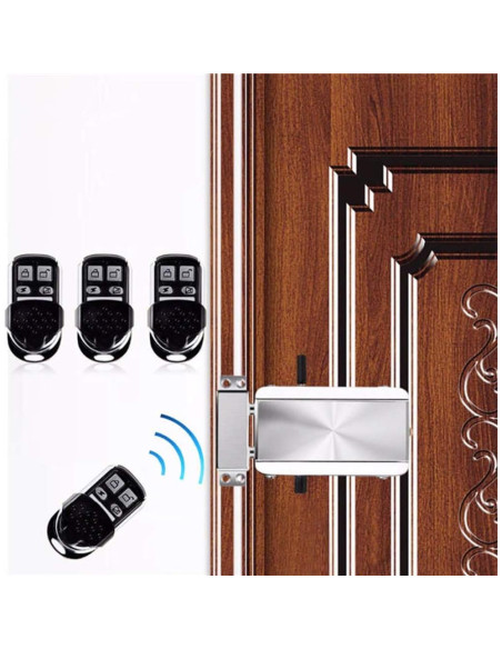 Cerradura Electrónica Inteligente Faddare con Control Remoto Plata Cerradura Electrónica Inteligente Faddare con Control Remoto Plata