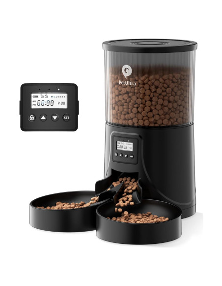 Comedero Automático Doble Petultra para Gatos 4L 2 Tazones Comedero Automático Doble Petultra para Gatos 4L 2 Tazones