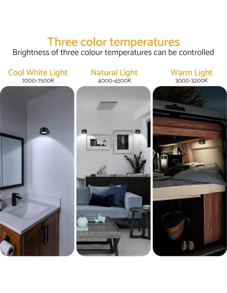2 Piezas Luces de Pared LED RGB Maxetodo, Inalámbricas y Recargables 2 Piezas Luces de Pared LED RGB Maxetodo, Inalámbricas y Recargables