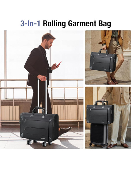 Bolsa de Prendas Rodante Lekeinchi 2-en-1 Plegable 53.9x17.8x38.1cm Bolsa de Prendas Rodante Lekeinchi 2-en-1 Plegable 53.9x17.8x38.1cm