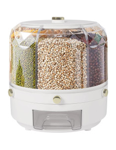 Dispensador de Granos 6kg Rotatorio 360 Transparente 2