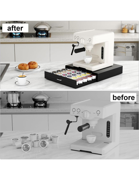 Organizador de Cápsulas de Café SZQINJI Negro 30 K-Cups Organizador de Cápsulas de Café SZQINJI Negro 30 K-Cups
