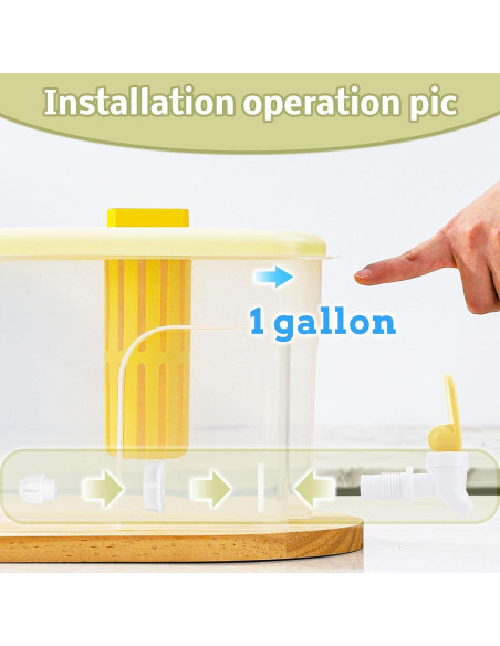 Dispensador de Bebidas RAMFIYN 3.78L Amarillo para Refrigerador Dispensador de Bebidas RAMFIYN 3.78L Amarillo para Refrigerador