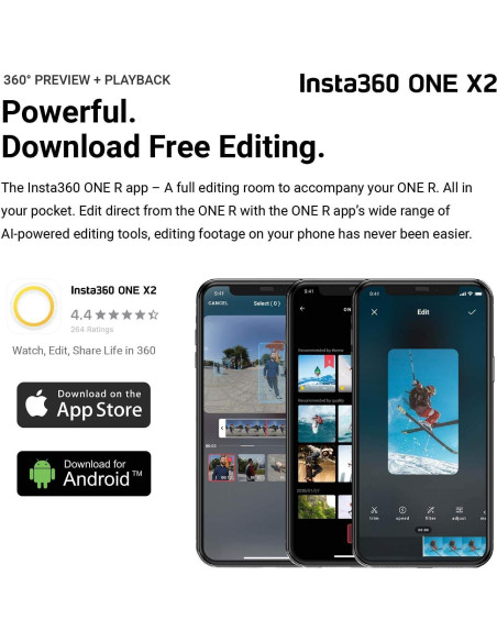 Cámara 360 Insta360 ONE X2 - 5.7K, 18MP, Impermeable Cámara 360 Insta360 ONE X2 - 5.7K, 18MP, Impermeable
