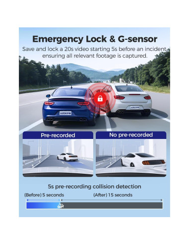 Cámara de Salpicadero AZDOME M550 Pro 3 Canales 4K GPS