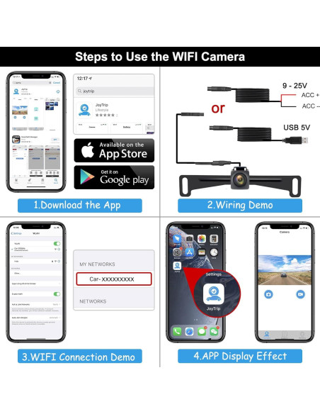 Cámara de Respaldo Inalámbrica Yeo HD 720p 160 Impermeable Cámara de Respaldo Inalámbrica Yeo HD 720p 160 Impermeable