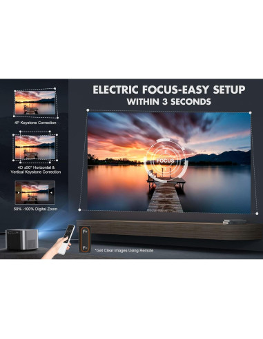 Proyector VIZONY RD830 FHD 1080P 800 ANSI WiFi Bluetooth
