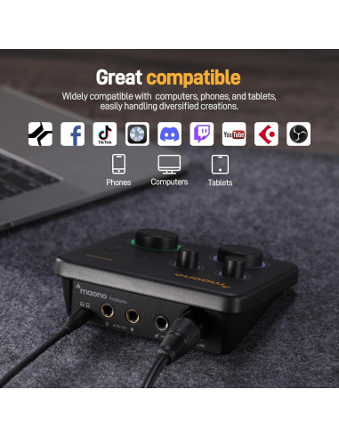 Micrófono Dinámico USB/XLR MAONO PD300XT 192kHz/24bit