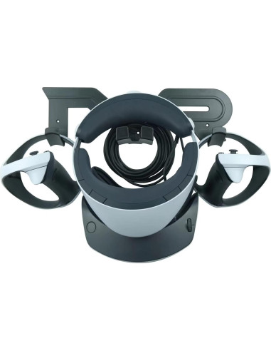 Soporte de Pared para Auriculares VR SINWEVR Negro - Organizador 5 Ganchos