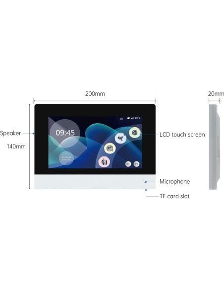 Sistema de Intercomunicador de Video Inteligente con Cerradura Magnética 600lb Sistema de Intercomunicador de Video Inteligente con Cerradura Magnética 600lb
