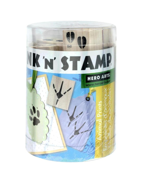 Conjunto de Sellos de Madera Hero Arts LL376 Animales Conjunto de Sellos de Madera Hero Arts LL376 Animales