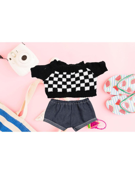Conjunto de Suéter y Jeans iTeporein para Muñecas 38cm Negro Conjunto de Suéter y Jeans iTeporein para Muñecas 38cm Negro