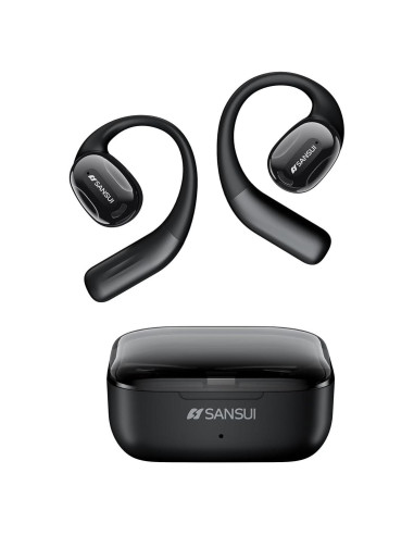 Auriculares SANSUI W93 Inalámbricos Bluetooth 5.4 56h Negro