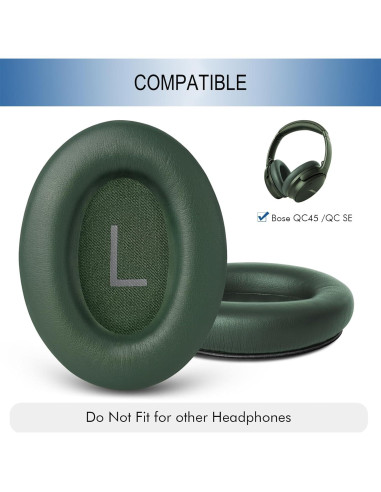 Almohadillas de Reemplazo GEVO para Bose QC45 y QC SE Verde