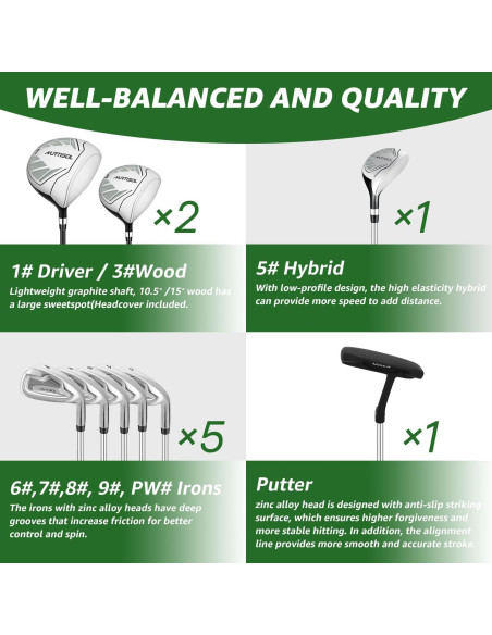Juego de Golf Completo XDriveMax 10 Piezas Hombre Gris Juego de Golf Completo XDriveMax 10 Piezas Hombre Gris