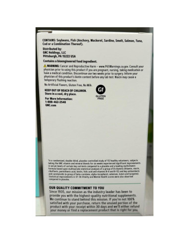 Multivitamínico GNC 50 Plus Mujeres 60 Tabletas Salud Huesos Piel