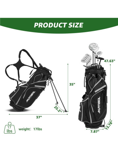 Juego de Golf Completo XDriveMax 10 Piezas Hombre Gris
