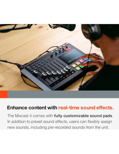 Mezclador de Podcast Tascam Mixcast 4 con 4 Entradas XLR/TRS