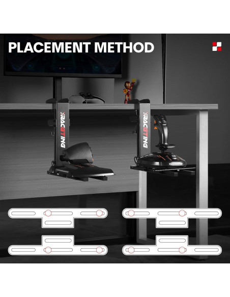 Soporte Hotas RACGTING para Logitech X56/X52 Pro - Ajustable Soporte Hotas RACGTING para Logitech X56/X52 Pro - Ajustable