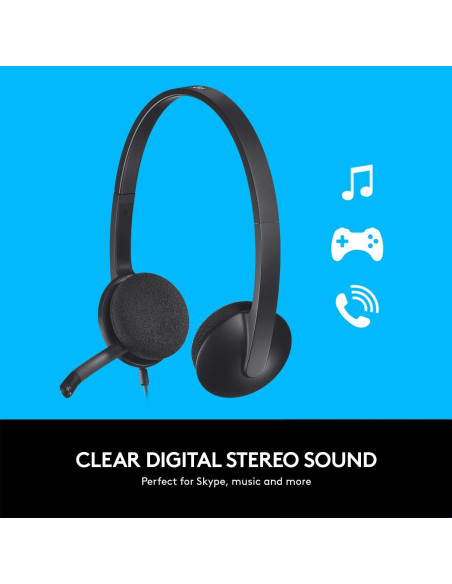 Auricular USB Logitech H340 Estéreo para Windows y Mac Auricular USB Logitech H340 Estéreo para Windows y Mac