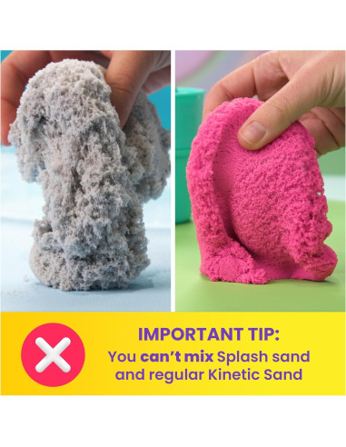 Kinetic Sand Splash 170g - Estuche Inicio con 3 Moldes