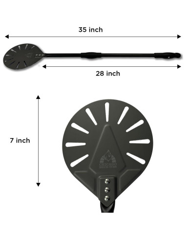 Paleta de Pizza Perforada Giratoria Chicago Brick Oven 17.78 cm