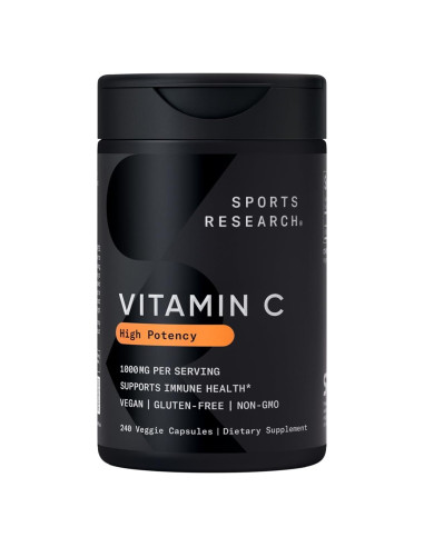 Vitamina C 1000mg Investigación Deportiva - Antioxidante Vegano 240 Cápsulas