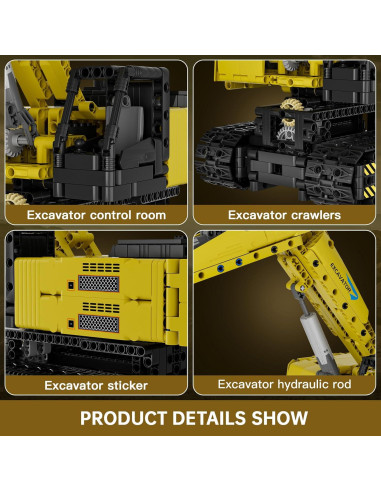 Excavadora RC Mould King 15061 - 1120 Piezas, 8+ Años