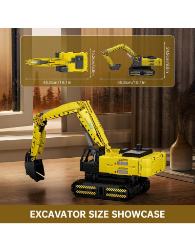 Excavadora RC Mould King 15061 - 1120 Piezas, 8+ Años