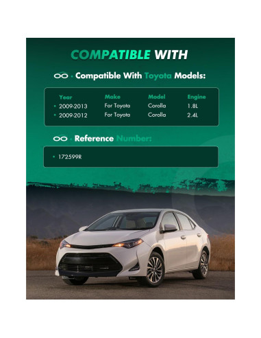 Amortiguadores Traseros SCITOO para Toyota Corolla 2009-2013