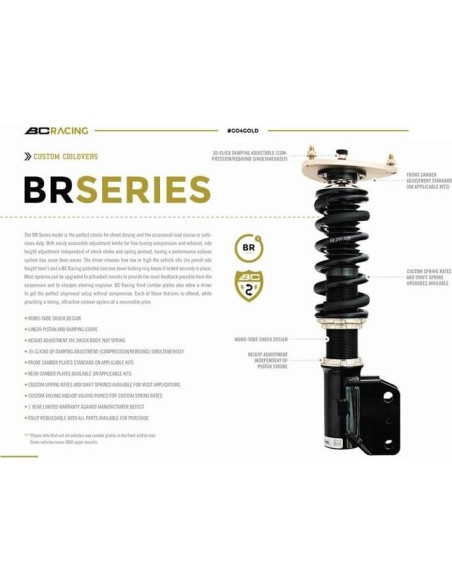 Coilovers BC Racing BR para Toyota Corolla 2009-2012 Coilovers BC Racing BR para Toyota Corolla 2009-2012