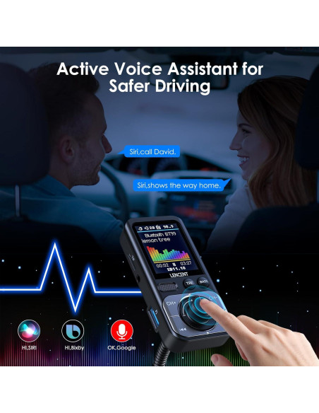 Transmisor FM Bluetooth 5.0 LENCENT BT99 con Pantalla LCD Transmisor FM Bluetooth 5.0 LENCENT BT99 con Pantalla LCD