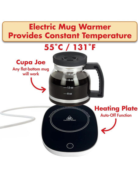 Taza de Café Grande Funwares Cupa Joe 590 ml con Calentador Taza de Café Grande Funwares Cupa Joe 590 ml con Calentador