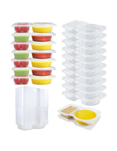 30 Contenedores Reutilizables Mstar para Snacks y Salsas