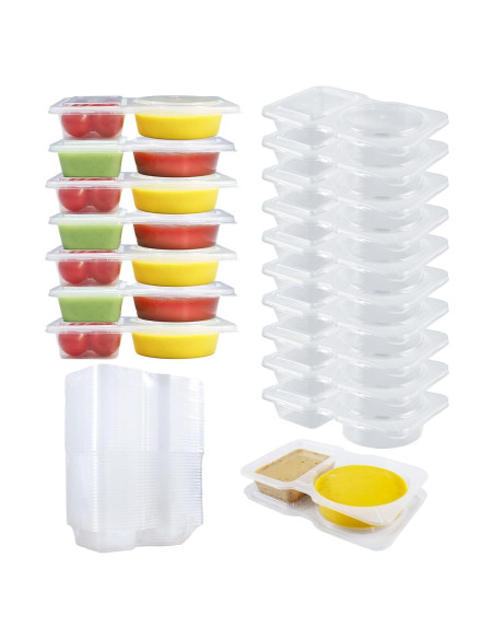 30 Contenedores Reutilizables Mstar para Snacks y Salsas 30 Contenedores Reutilizables Mstar para Snacks y Salsas