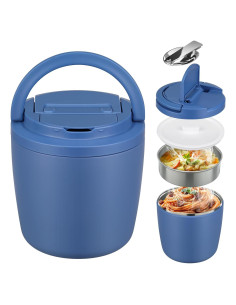 Contenedor de Almuerzo MAXSO 1182 ml Acero Inoxidable Aislado